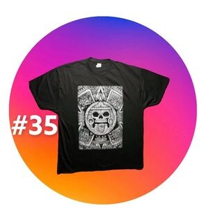 Aztec Skull Graphic T- Shirt